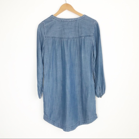 AMERICAN EAGLE Chambray Tie Front Boho Dress - Picture 6 of 8